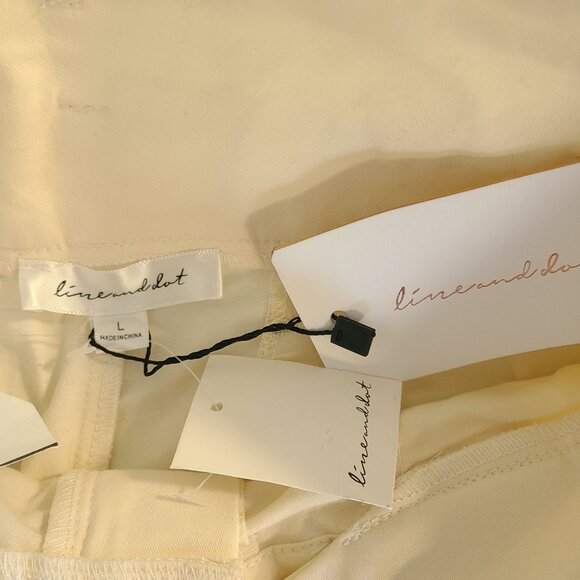 Revolve Line and Dot White Wide Leg Trouser Pants Casual Beach NEW L Luxury - Picture 3 of 9